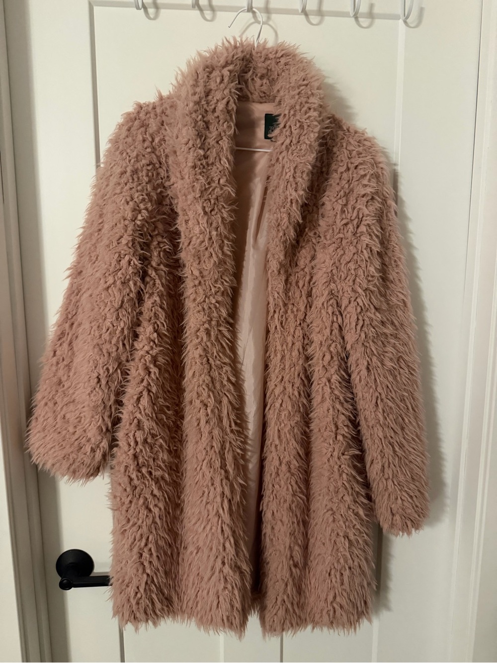 wild fable Plush Teddy Jacket in Dusty Rose